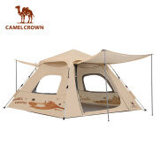 CAMELCROWN 4-5 Người Lều Tự Động 3 Cửa Cắm Trại Gia Đình Lều Ngay Lập Tức