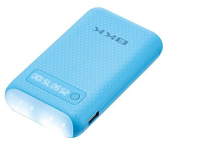 BKKแบตเตอร์รี่สำรองไฟฉายในตัว 2 ช่อง(POWERBANK) 10,000 MAH สีฟ้า