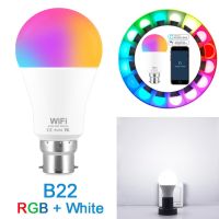 【The-Best】 สมาร์ทไฟบ้าน E27หลอดไฟอัจฉริยะ WiFi 15W B22โคมไฟ Led RGB 110V 220V ใช้ได้กับ Alexa Google Home