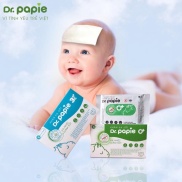 Khăn lau hạ sốt Dr Papie dành cho bé 0m và 3m hộp 25 tờ