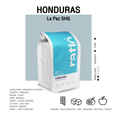 เมล็ดกาแฟ คั่วอ่อน Ratio Coffee Relation Honduras La Paz SHG  200g