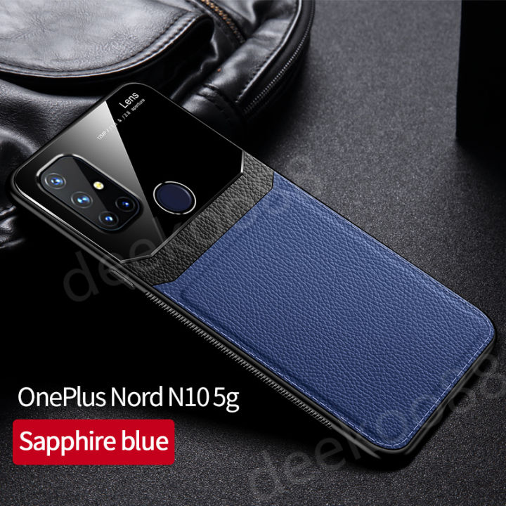 เคสโทรศัพท์-oneplus-nord-n10-5g-casing-leather-mirror-glass-back-phone-cover-เคส-for-nord-n10-5g-case