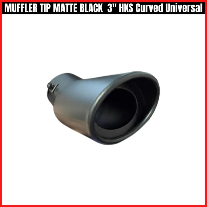 Toyota Fortuner Muffler Tip Matte Black 3 Hks Curved Universal 30 Inches Inner Exhaust Lazada Ph