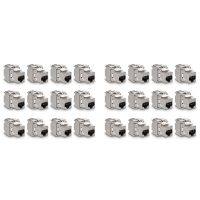 Keystone Module Jacks - 24 Piece CAT6A Shielded Keystone Jack RJ45 Cat 6A Ethernet Module 10 Gbit with Metal Housing