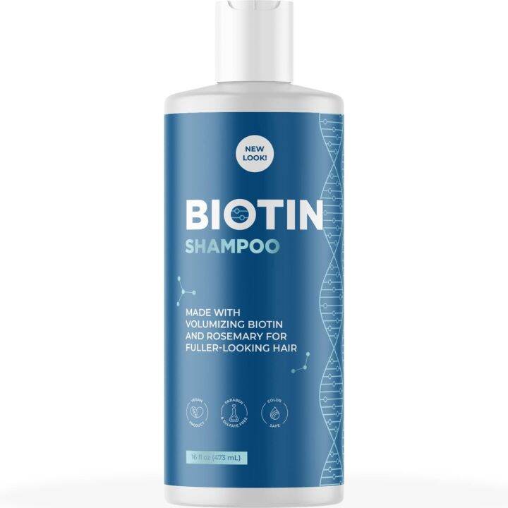 Biotin Shampoo Made with Volumizing Biotin and Rosemary For Fuller ...