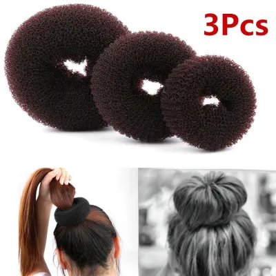 【CC】۩  3Pcs Size S/M/L Donut Hair Bun Accessories Styling
