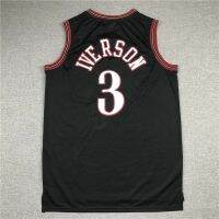 เสื้อบาสเกตบอลอเมริกันและกางเกงขาสั้นสำหรับผู้ชาย, ALLEN Iverson, กางเกงบอลขนาดยุโรป, เสื้อเย็น, เสื้อยืด, เสื้อผ้าใหม่, 2023