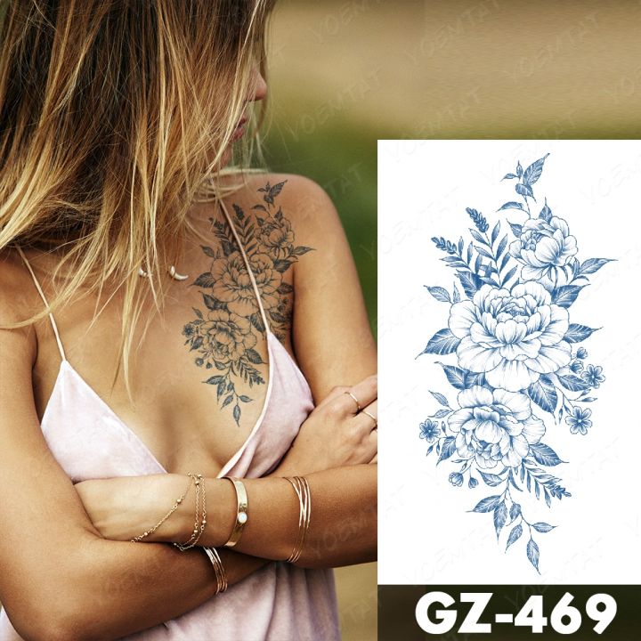 line-flowers-semi-permanent-waterproof-temporary-tattoo-sticker-peony-rose-flower-herbal-lasting-ink-tattoos-body-art-fake-tatto