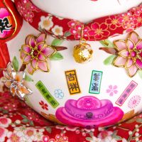 9 inch Ceramic Fortune Cat Ornament Gift Lucky Cat Piggy Bank Centerpiece Home Decoration J2Y