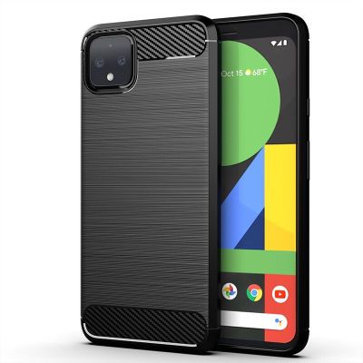 แฟชั่นที่สร้างสรรค์แฟชั่นคาร์บอนไฟเบอร์เคสสำหรับ Google พิกเซล4 XL กันกระแทกเคสซิลิโคนสำหรับ4xl พิกเซลกรอบโทรศัพท์เนื้อนิ่ม