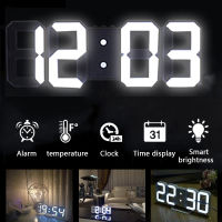 Towayer 3D Large LED Digital Wall Clock Date Time Celsius Nightlight Display Table Desktop Clocks Alarm Clock From Living Room