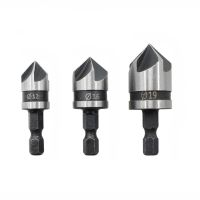 【DT】hot！ 3pcs Countersink Boring Set for Wood Metal Change Bit Tools Hexagonal Shank Carbon