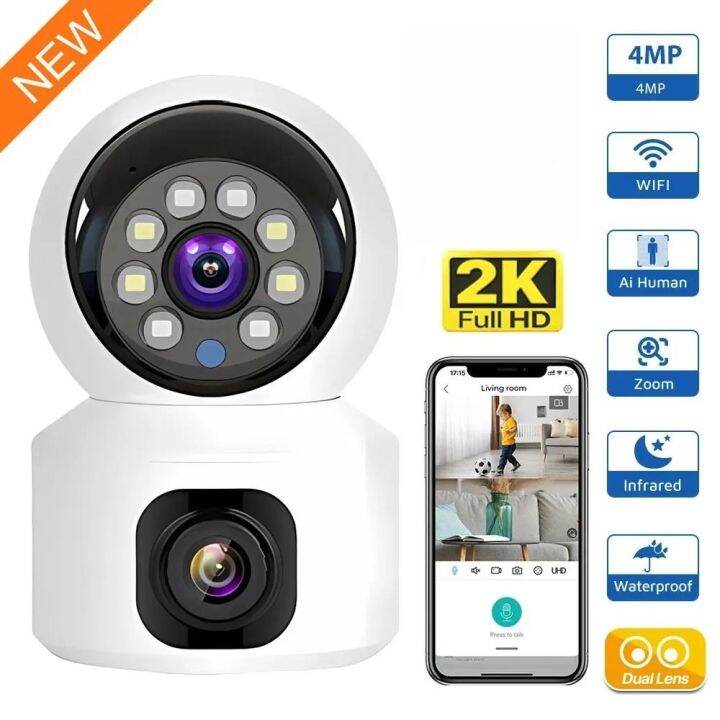 Cctv Camera Security Camera 360° 2k Cctv Home Security Camera Wi-fiip 