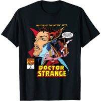 ผ้าฝ้ายแท้เสื้อยืดแขนสั้น พิมพ์ลายการ์ตูนมาร์เวล Doctor Strange Master of Mystic Arts แฟชั่นสําหรับผู้ชาย และผู้หญิงS-4X  JWMA