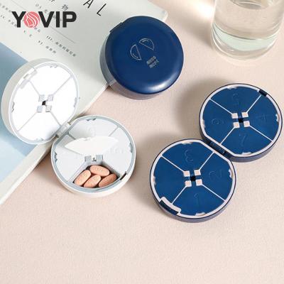 8Grids Travel Pill Box Cutter With Seal Ring Organizer Container For Tablets Portable Medicines Case Each Compartment Have A Lid Medicine  First Aid S