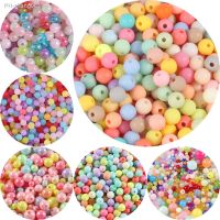 4/6/8/10/12mm Candy Color Matte Acrylic Round Ball Loose Beads for Jewelry Making DIY Charms Bracelets Handicrafts Accessories