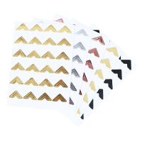 120 Pcs/Lot 5 Sheets Vintage Corner Kraft Paper Stickers For Photo Albums Decor DIY Retro Sticker Frame Decorations Scrapbooking Shoes Accessories