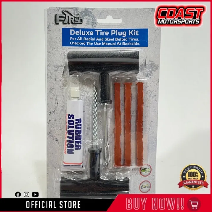 DeLuxe TIRE PLUG REPAIR KIT TUBELESS FLAT TIRE Lazada PH
