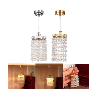 1:12 Dollhouse Miniature LED Crystal Light Chandelier Ceiling Lamp Furniture Model Decor Toy Doll House Accessories