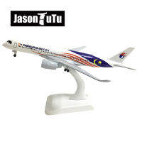 JASON TUTU 20เซนติเมตรมาเลเซียสายการบินแอร์บัส A350เครื่องบินรุ่นเครื่องบินเครื่องบินรุ่น D Iecast โลหะ1300ขนาดเครื่องบินวางสินค้า