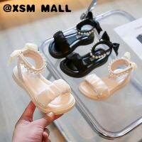 XSM MALL รองเท้าแตะเจ้าหญิงมีโบว์,รองเท้าตีนตุ๊กแกแบบนุ่มสำหรับเด็กผู้หญิงรองเท้าเด็ก2-16ปี T22N05CC-46