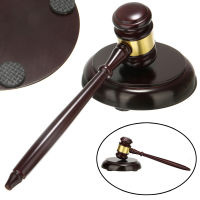 Wooden Handcrafted Hammer Wood Gavel Handmade Auction Hammer Sound Block for Lawyer Judge Auction Sale