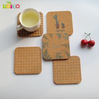 【CW】 1Pcs Moisture Resistant Round Cup Drink Coasters Insulation Printed Pot Holder Mats for Table