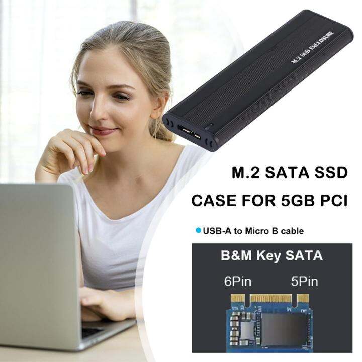 Solid State Hard Disk Box SATA USB3.1 To M.2 NVME SSD Case PCI For 5gb