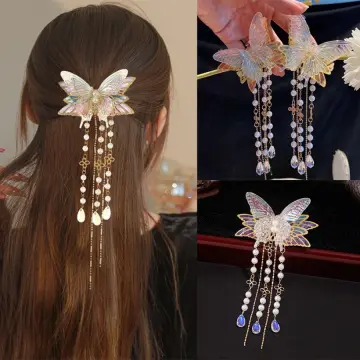 2PCS Chinese Vintage Pearl Rhinestones Hair Sticks for Brides, Wedding  Traditional Aesthetics Hairpin, Hair Jewelry Accessories for Hanfu  Cheongsam