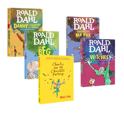 English original Roland Dahl Roald Dahl 5 volumes best selling BFG kind-hearted giant / witches witch / Charlie and chocolate / Fantasy Mr Fox