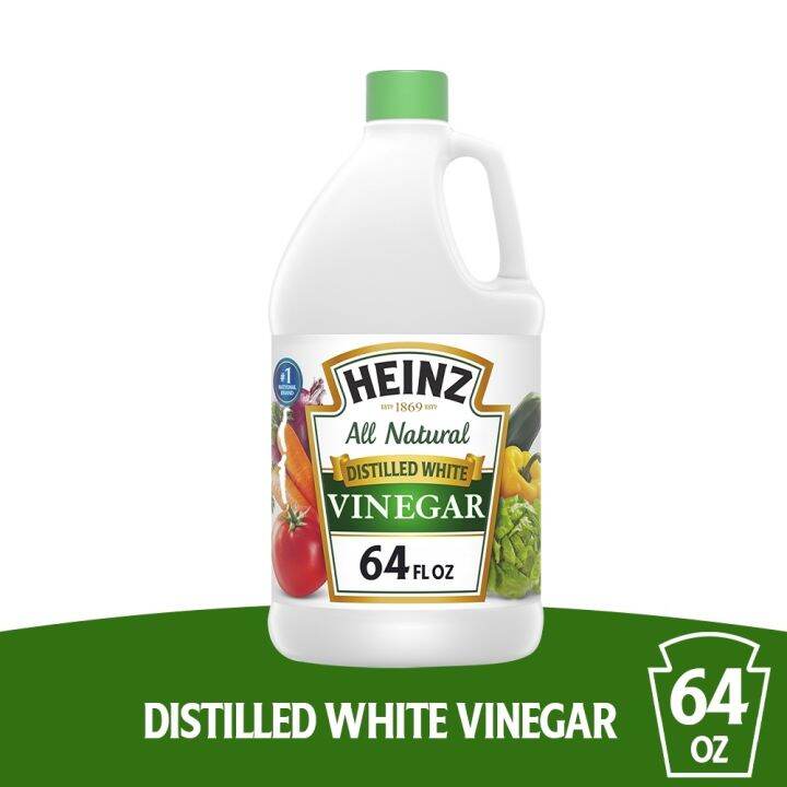 Heinz Distilled White Vinegar 64oz Bottle - Condiments All Natural 