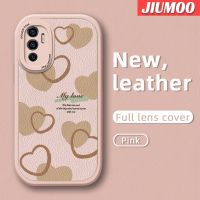 เคส JIUMOO สำหรับ Vivo V23E 4G V23E 5G เคส V23i V23 S12 5G แบรนด์กระแสแฟชั่นสวยงามลวดลายความรักบางๆเคสโทรศัพท์ซิลิกาเจลสีนุ่มหนังเลนส์ป้องกันเคสกันกระแทกเคสตก