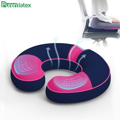 ✇ Purenlatex Orthopedic Hemorrhoid Treatment Pillow Memory Foam Cushion for Coccyx Pain Relief Donut Pillow for Home Office Car