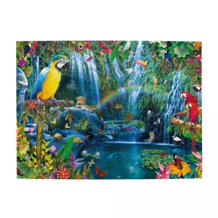 parrot-tropics-wooden-jigsaw-puzzle-500-pieces-educational-toy-painting-art-decor-decompression-toys-500pcs