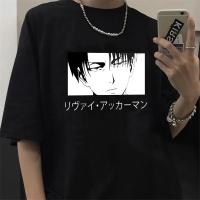 เสื้อยืดโอเวอร์ไซส์เสื้อยืด พิมพ์ลายกราฟฟิค Shingeki No Kyojin Attack on Titan 90s สไตล์ญี่ปุ่น ฮาราจูกุ สําหรับผู้ชาย S-5XL