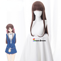 Anime FRUITS BASKET Tohru Honda Cosplay Costume Wigs Long Straight Brown Party Hair Props Lolita Girl Halloween Synthetic Hair