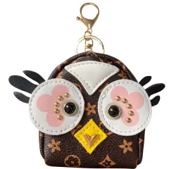 Owl Keychain Cartoon Bluetooth Headset Storage Bag Multi-color