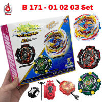 Burst Superking B-171 Set Tempest Dragon Triple Booster Spark Launcher Spinning Top Metal Fusion Gyroscope Toys for Children