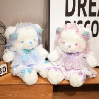 Kawai หมี Plushies ของเล่นสไตล์โลลิต้าตุ๊กตาหมีตุ๊กตายัดไส้สัตว์นุ่มเด็กของเล่นพรรคตกแต่งสาววันเกิดของขวัญคริสต์มาส