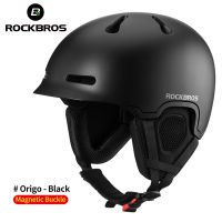 ROCKBROS หมวกกันน็อคสกี Integrally-Molded สโนว์บอร์ดสกีหมวกกันน็อกผู้ชายผู้หญิง Snowmobile สเก็ตบอร์ดหมวกกันน็อก Ultralight Thermal