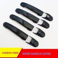 FOR VW POLO 6N1 6N2 1994-2001 CARBON FIBER CHROME EXTERIOR SIDE DOOR HANDLE COVERS SET TRIM ACCESSORIES