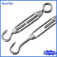 BUCHE 5pcs 304สแตนเลสสตีล ข้อต่อสายลวด OC Type M4 ตัวปรับความตึงลวดสลิง ปรับได้ปรับได้ ตะขอและตา อุปกรณ์แรงดึง เชือกลวดสลิง