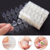 5sheet False Nail Glue Sticker DIY Fake Nails Tips Double Side Clear Jelly Gel Pad Press On Nails Manicure Accessories Tools Adhesives Tape