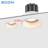 SCON LED Downlight 5W 7W 12W Anti-Glare โคมไฟเพดาน LED Spot Lights Home ห้องนั่งเล่นห้องนอนห้องครัว COB โคมดาวน์ไลท์ *