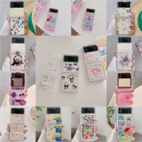 สำหรับ Samsung Galaxy Z เคสป้องกันหน้าจอพับได้5โทรศัพท์มือถือ,เคสป้องกัน Flip5กันลื่นพับได้ Z-flip5ฝาครอบป้องกันเจ้าหญิงบาร์บี้สีชมพูน่ารัก