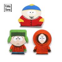 EDDY SONG แผ่นปะเย็บติด ป้ายปัก DIY แพทช์ผ้า อะนิเมะ South Park แพทช์เย็บปักถักร้อย แพทช์เสื้อผ้าเด็ก งานทำมือ เสื้อผ้าดีไอวาย อุปกรณ์ตกแต่งกระเป๋าเดินทาง