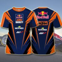 in stock2023 New Product Fashion 3D Shirt Custom Red Bull Sports Racing T-shirt Mens Summer Sweatshirt Printed K-T-M Motorex mens top casual and breathableCustomizable