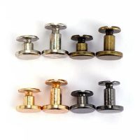 10 ชุดสกรู NAIL Rivets สำหรับหนังหัตถกรรมเข็มขัดกระเป๋าสตางค์ทองเหลือง Rivets สกรูปุ่มผ้าตกแต่งเล็บ DIY สมุดภาพ-Giers