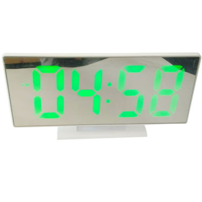 【Worth-Buy】 นาฬิกากระจก Led นาฬิกาปลุกดิจิตอลแบบมัลติฟังก์ชันจอแสดงเวลากลางคืนหลอดไฟแอลซีดีตั้งโต๊ะ Deskreloj Despertador สาย Usb