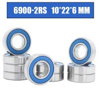 6900RS Bearing 10PCS 10x22x6 mm ABEC-3 Hobby Electric RC Car Truck 6900 RS 2RS Ball Bearings 6900-2RS Blue Sealed